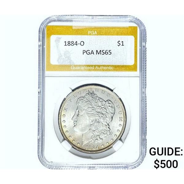 1884-O Morgan Silver Dollar PGA MS65