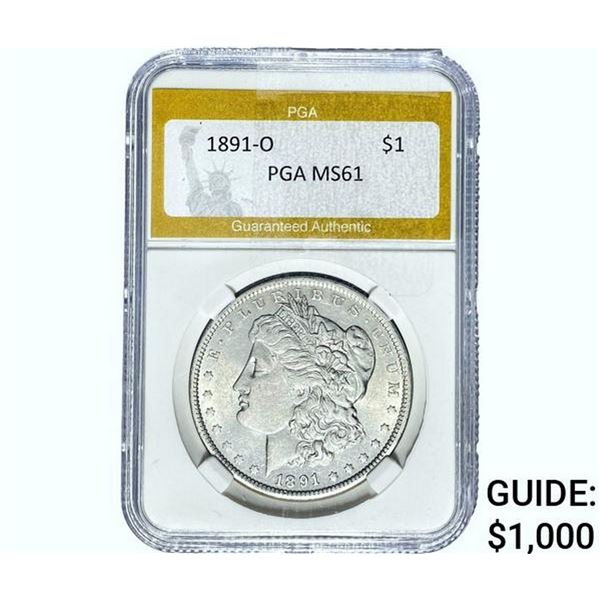 1891-O Morgan Silver Dollar PGA MS61