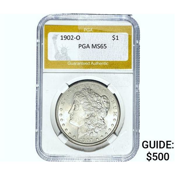 1902-O Morgan Silver Dollar PGA MS65