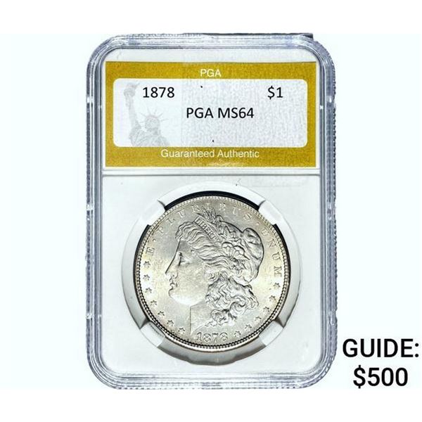 1878 7TF Rev. 78 Morgan Silver Dollar PGA MS64