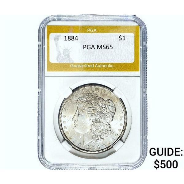 1884 Morgan Silver Dollar PGA MS65
