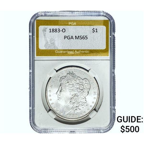 1883-O Morgan Silver Dollar PGA MS65