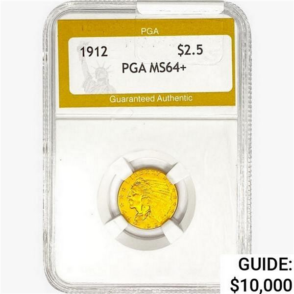 1912 $2.50 Gold Quarter Eagle PGA MS64+
