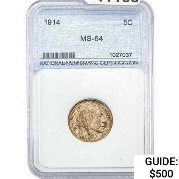 1914 Buffalo Nickel NNC MS64