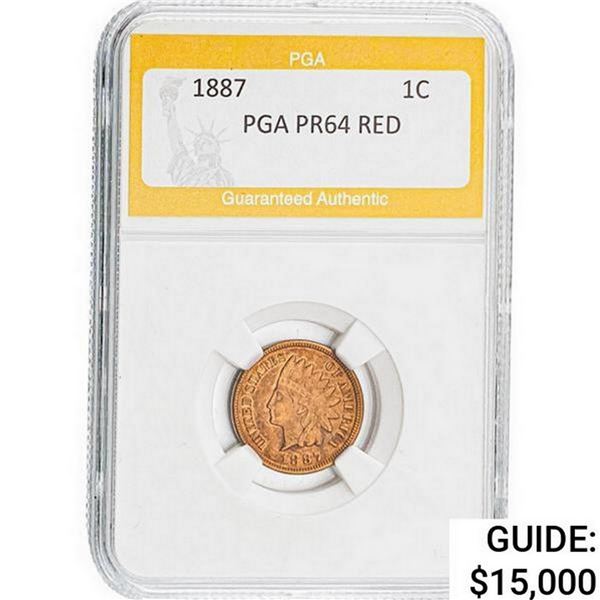 1887 Indian Head Cent PGA PR64 Red