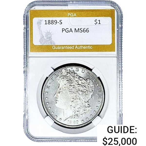 1889-S Morgan Silver Dollar PGA MS66
