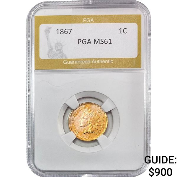 1867 Indian Head Cent PGA MS61