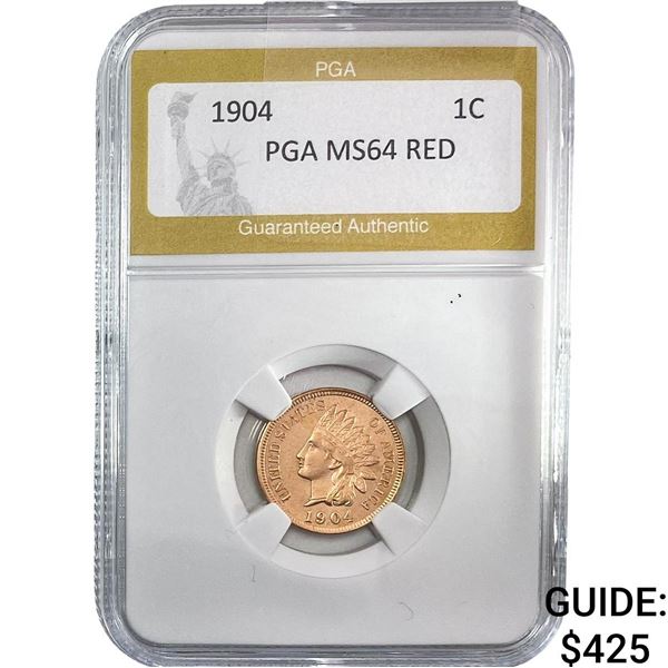 1904 Indian Head Cent PGA MS64 RED