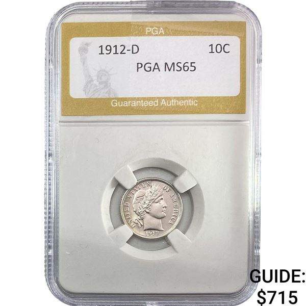 1912-D Barber Dime PGA MS65