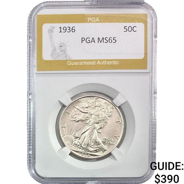 1936 Walking Liberty Half Dollar PGA MS65