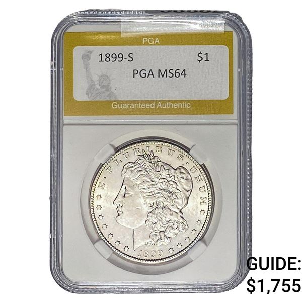 1899-S Morgan Silver Dollar PGA MS64