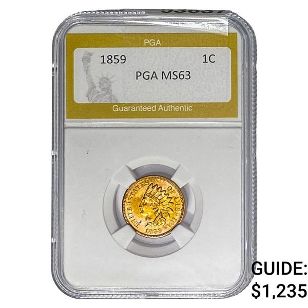 1859 Indian Head Cent PGA MS63