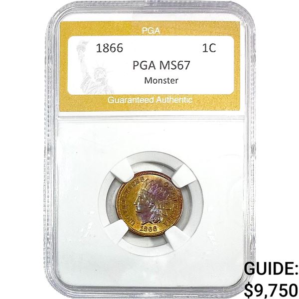 1866 Indian Head Cent PGA MS67