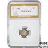 Image 1 : 1831 Capped Bust Half Dime PGA MS64