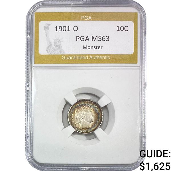 1901-O Barber Dime PGA MS63