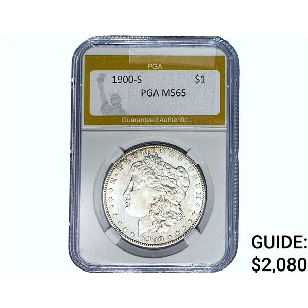 1900-S Morgan Silver Dollar PGA MS65