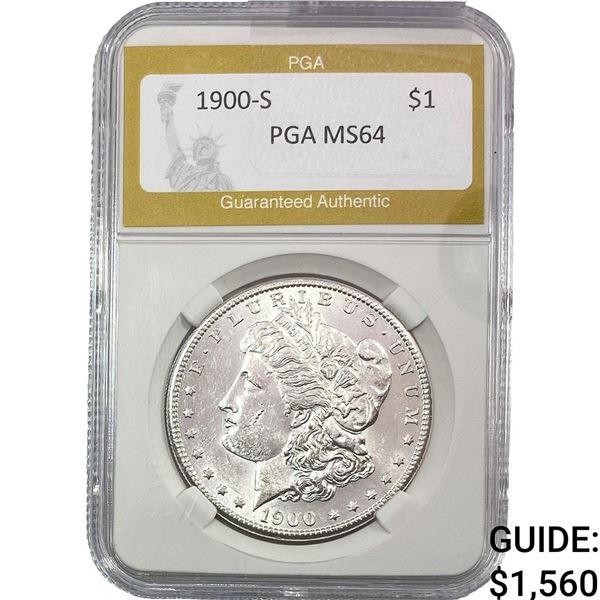 1900-S Morgan Silver Dollar PGA MS64
