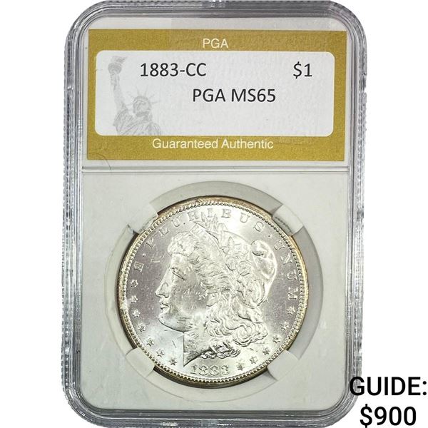 1883-CC Morgan Silver Dollar PGA MS65