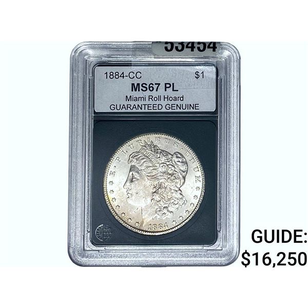 1884-CC Morgan Silver Dollar GG MS67 PL