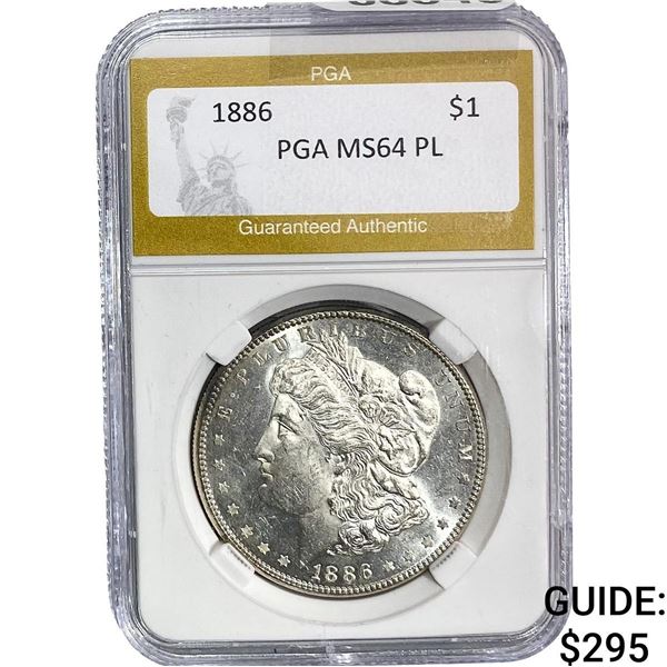 1886 Morgan Silver Dollar PGA MS64 PL