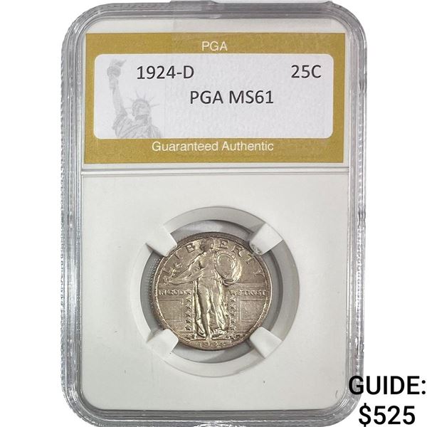 1924-D Standing Liberty Quarter PGA MS61