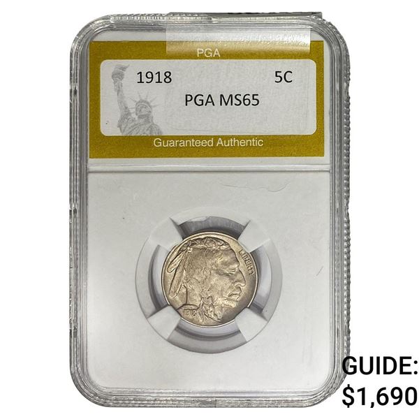 1918 Buffalo Nickel PGA MS65