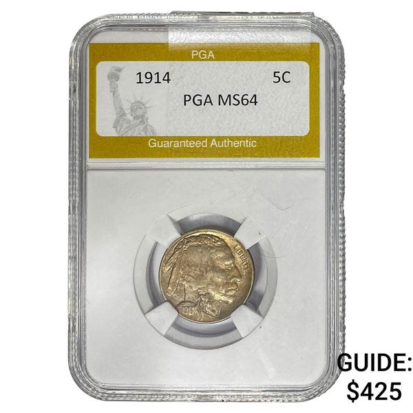 1914 Buffalo Nickel PGA MS64