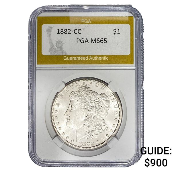 1882-CC Morgan Silver Dollar PGA MS65