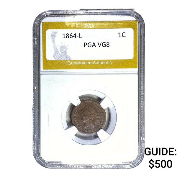 1864-L Indian Head Cent PGA VG8