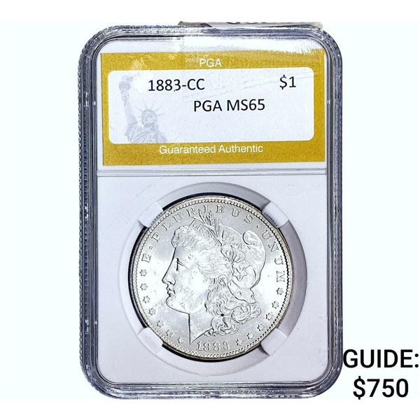 1883-CC Morgan Silver Dollar PGA MS65