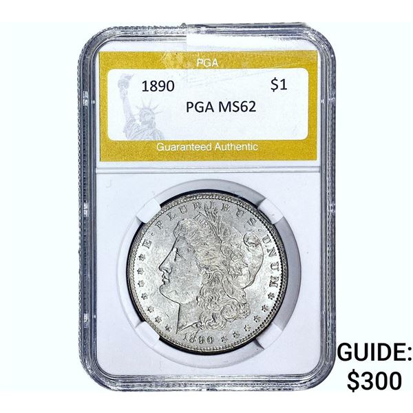 1890 Morgan Silver Dollar PGA MS62