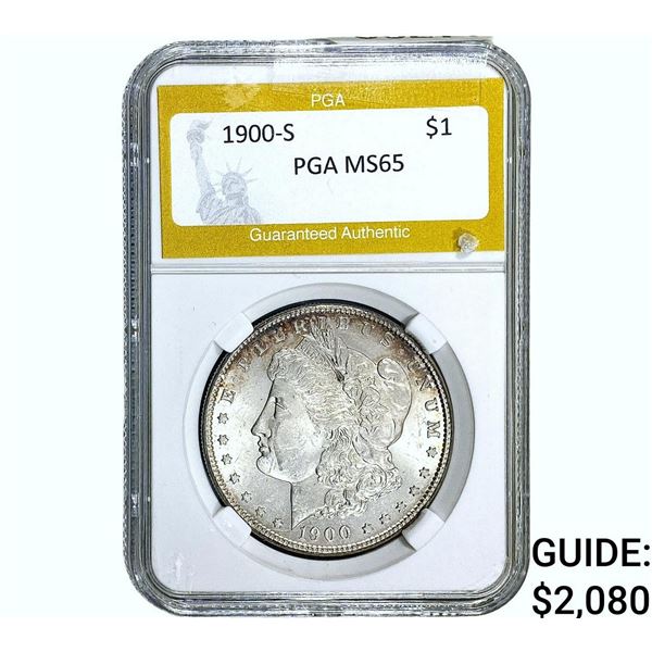 1900-S Morgan Silver Dollar PGA MS65