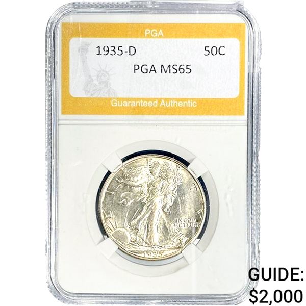 1935-D Walking Liberty Half Dollar PGA MS65