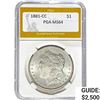 Image 1 : 1881-CC Morgan Silver Dollar PGA MS64