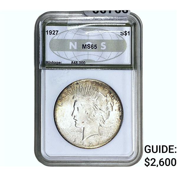 1927 Silver Peace Dollar NGS MS65