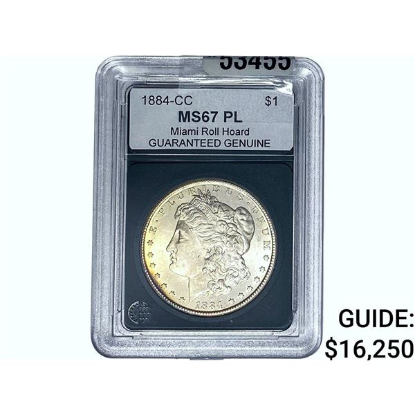 1884-CC Morgan Silver Dollar GG MS67 PL