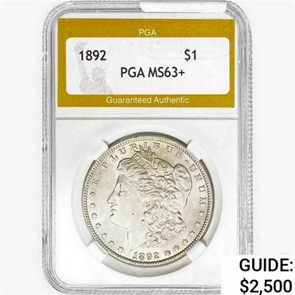 1892 Morgan Silver Dollar PGA MS63+