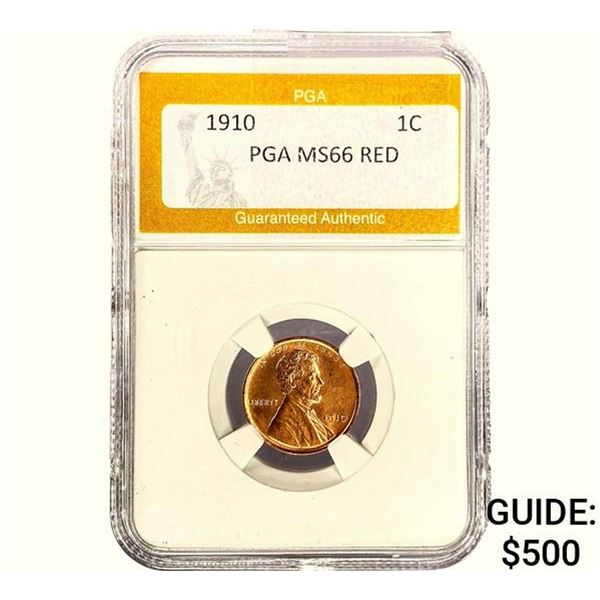 1910 Wheat Cent PGA MS66 RED