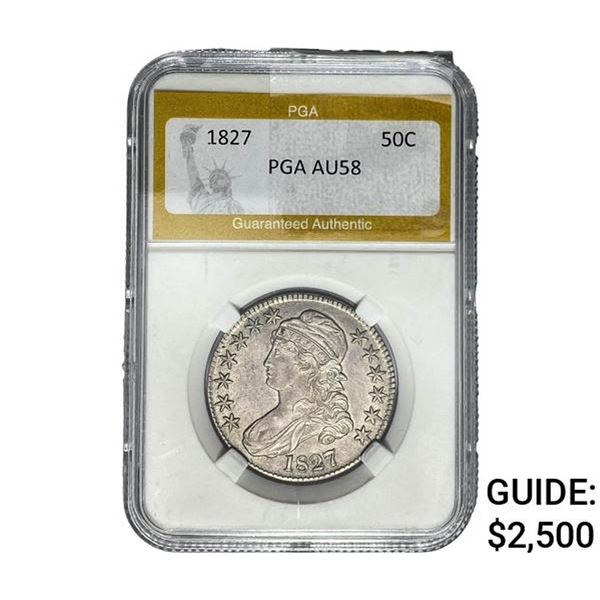 1827 Capped Bust Half Dollar PGA AU58