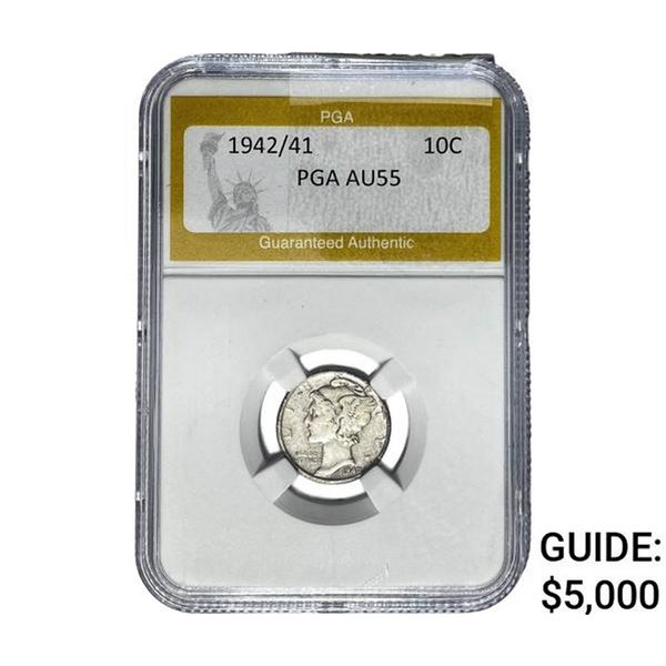 1942/41 Mercury Silver Dime PGA AU55