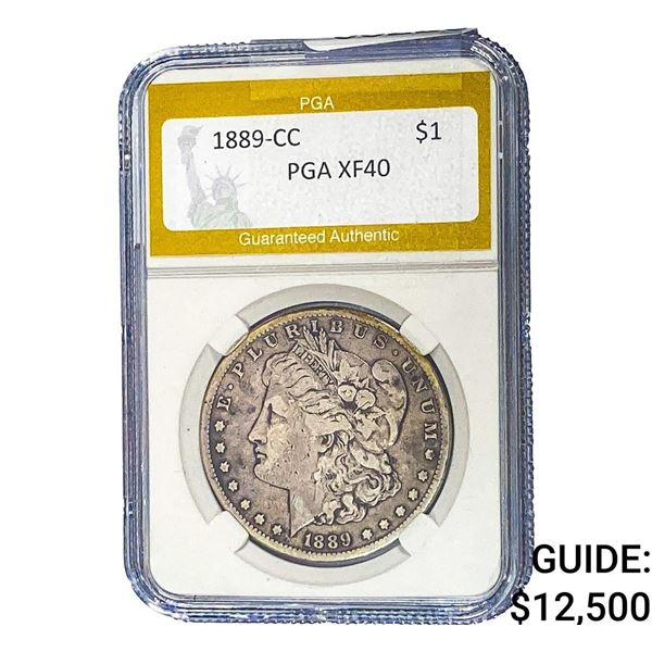 1889-CC Morgan Silver Dollar PGA XF40