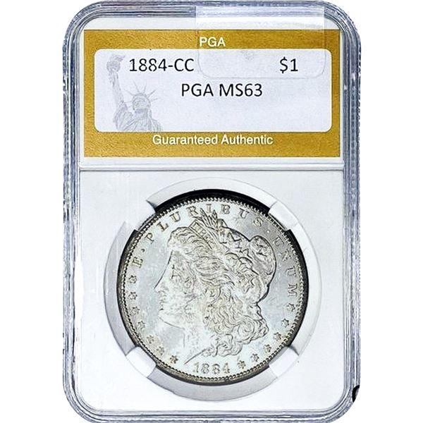 1884-CC Morgan Silver Dollar PGA MS63