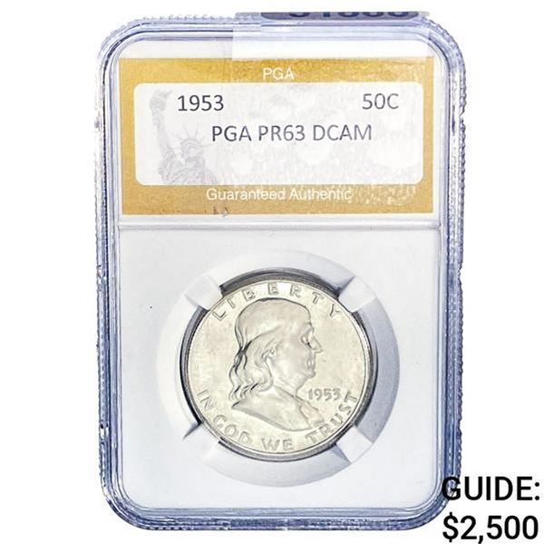 1953 Franklin Half Dollar PGA PR63 DCAM
