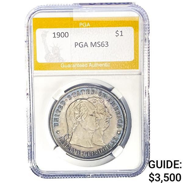 1900 Lafayette Silver Dollar PGA MS63