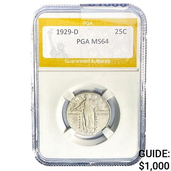 1929-D Standing Liberty Quarter PGA MS64