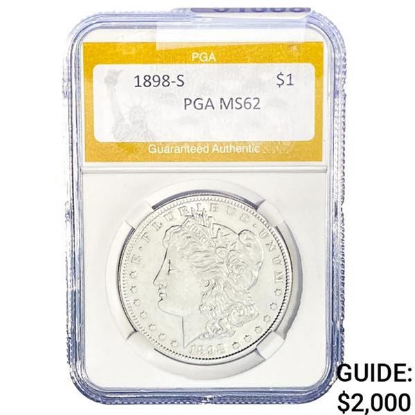 1898-S Morgan Silver Dollar PGA MS62