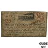 Image 1 : 1862 25C City Of Augusta Fractional Currency  4
