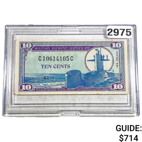 10C Military Payment Certificate Series 681