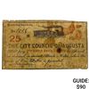 Image 1 : 1862 25C City Council Of Augusta Note 4