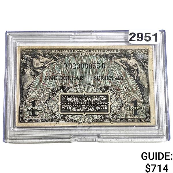 $1 Military Payment Certificate Series 481